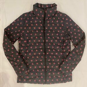 EUC UNIQLO Women’s Lightweight Down Jacket Size L BLACK FLORAL